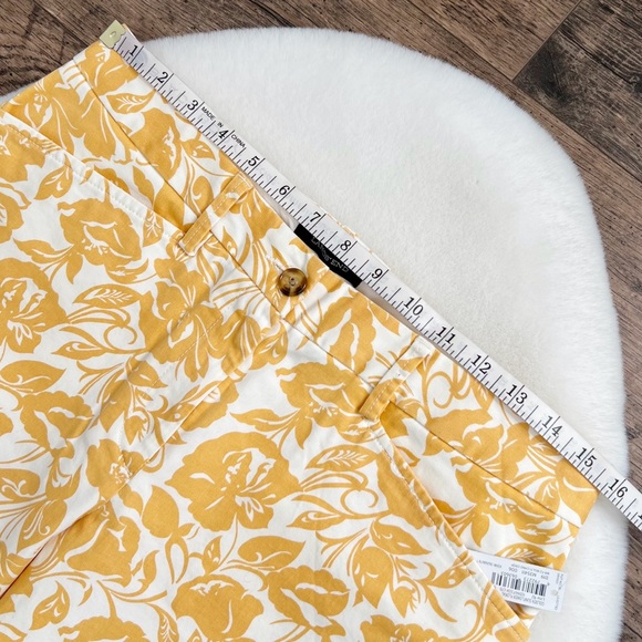 Lands End Mid Rise Straight Leg Crop Chino Pant Golden Sunflower Floral Size 6 - Picture 11 of 15